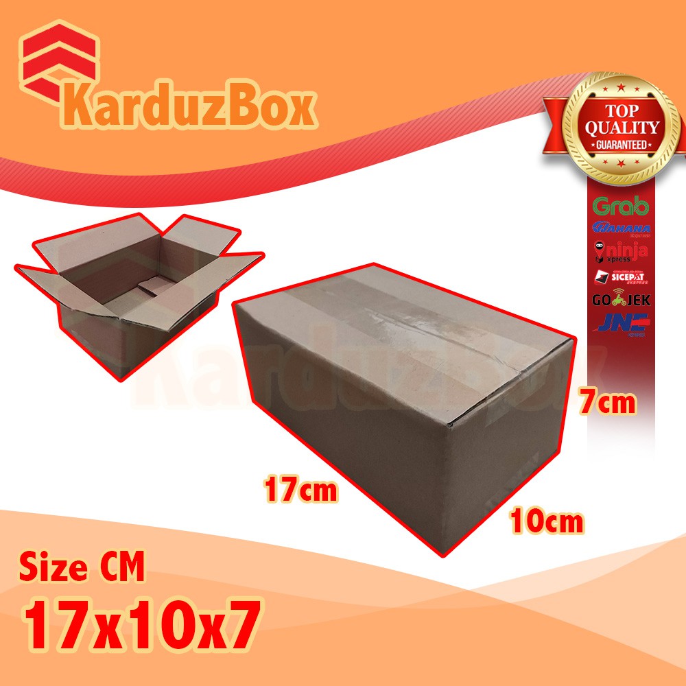 

17x10x7 kardus box packaging POLOS BARU