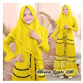 Baju Gamis Muslim Anak Katun Kaos  Adem Usia Umur 5 6 7 8 9 