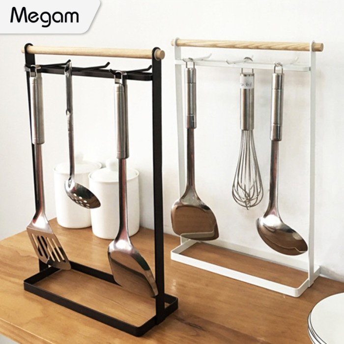 Megam Rak Dapur Gantungan Spatula Rak Pengait Sutil Portable HDK103