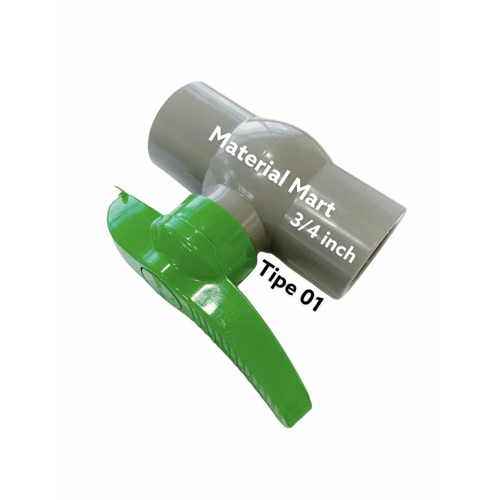 Ball Valve 3/4 Inch PVC | Ball Valep | Stop Kran 3/4&quot; | Stop Keran 3/4 | Material Mart