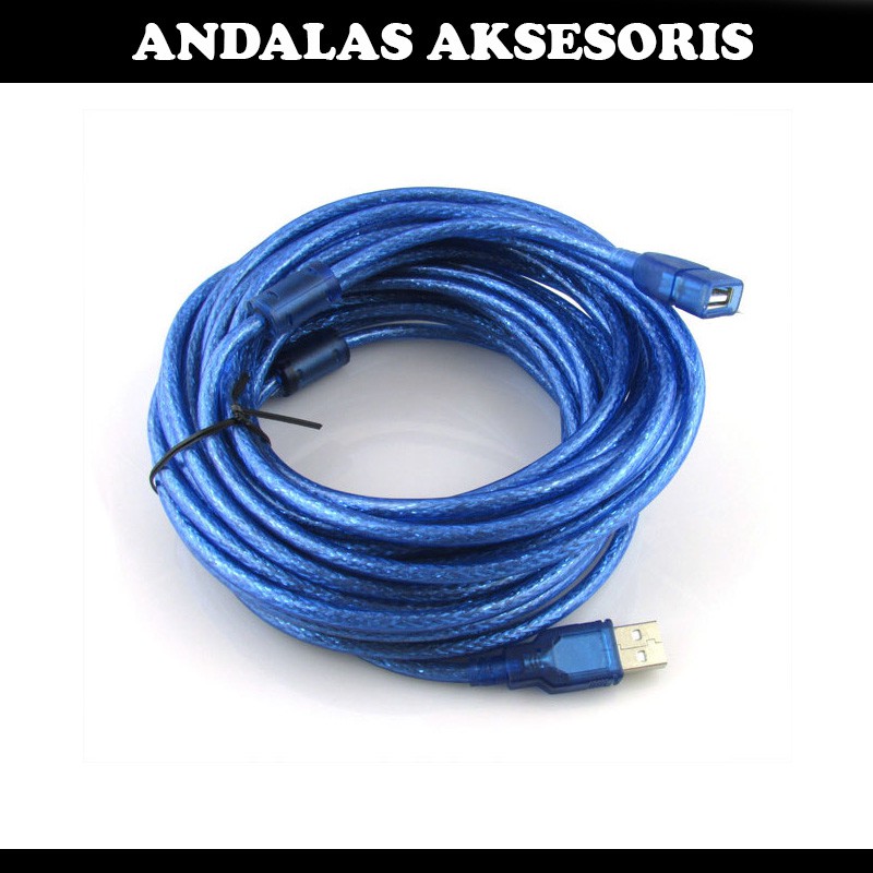 Kabel USB Extension 10 Meter biru