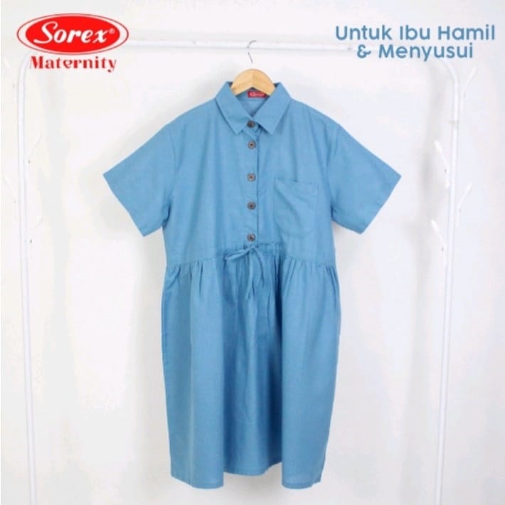 Dress Daster Katun Maternity Untuk Ibu Hamil &amp; Menyusui Sorex / Pakaian Ibu Hamil Sorex JA203 &amp; JA204