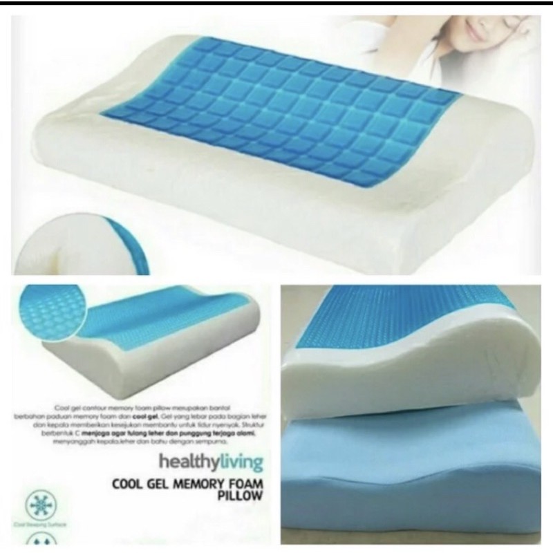 INFORMA Bantal Contour Cool Gel/Bantal Kesehatan Memory Foam Bantal Dingin