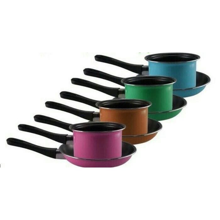 Jual Frying Pan Set Teflon + Panci Anti Lengket 2 In 1 Murah