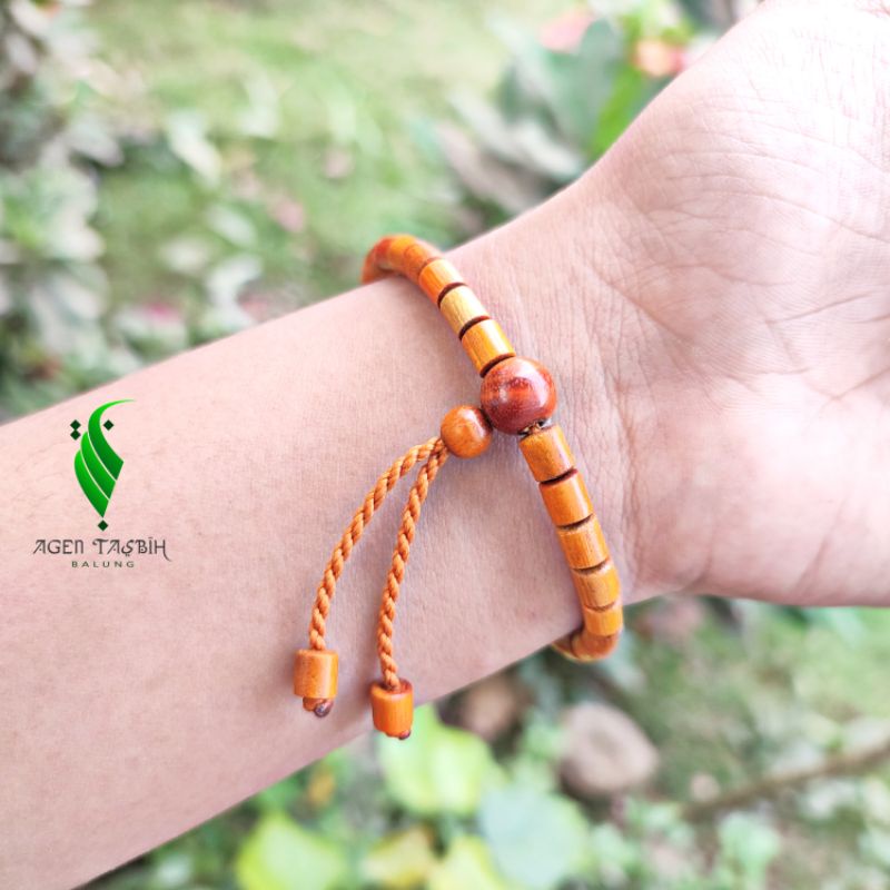 Gelang Kayu Secang Asli Size 6mm Kualitas Premium 100% ORIGINAL