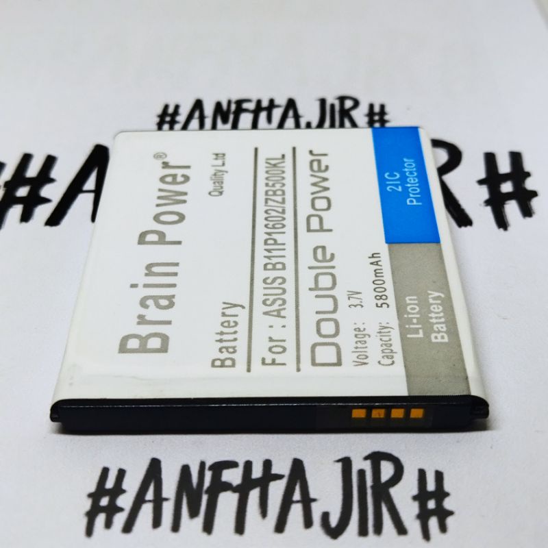 BATRE BATREI BATERAI BATTERY BATTERAY ASUS ZENFONE 3 GO B11P1602 ZB500KL X00AD BRAIN DOUBLE POWER (5