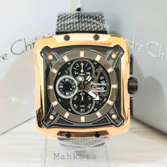 Jam tangan Alexandre Christie AC 3030MC Black Rosegold