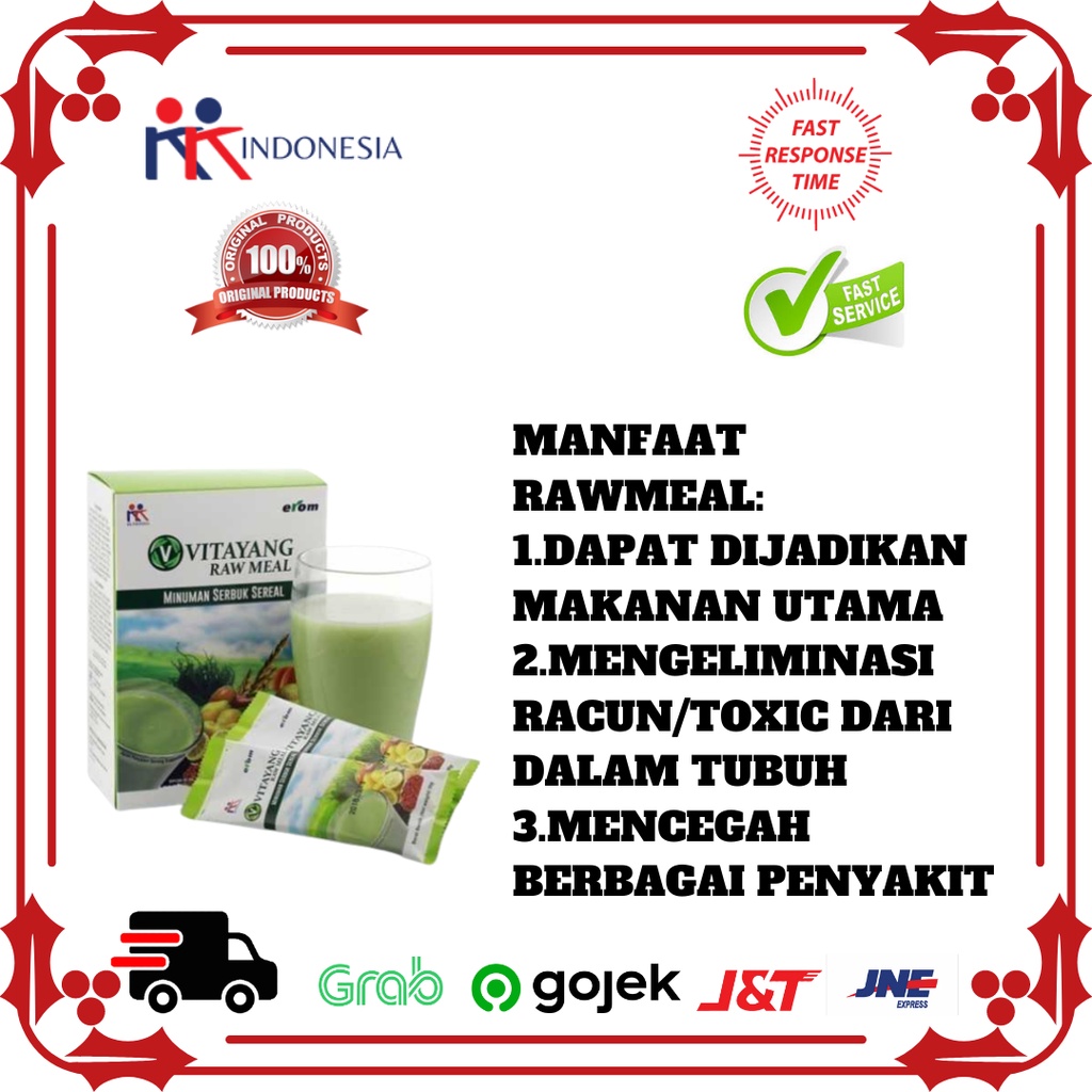 

VIATAYANG Rawmeal minuman serbuk sereal/minuman DETOKS isi 10 bks