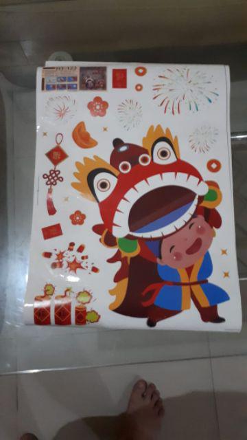 Kmk Stiker Kaca Imlek Wallsticker Imlek Sticker Dinding Kaca Tembok Keramik Chinese New Year