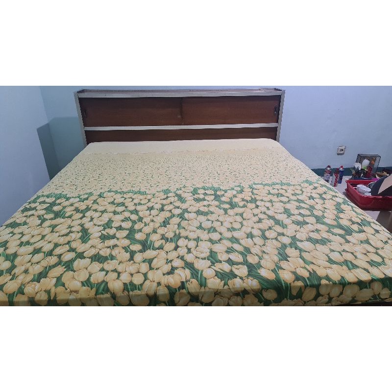 Ranjang Kayu Jati dan Kasur Latex Preloved