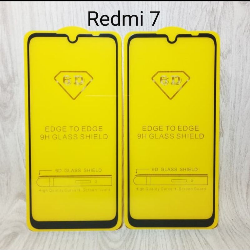 Xiaomi Redmi 7 Tempered Glass Full Layar Anti Gores Kaca