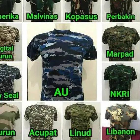  GROSIR BAJU KAOS LORENG LENGAN PENDEK TACTICAL CAMO OBLONG MURAH ARMY LAPANGAN BDU MALVINAS