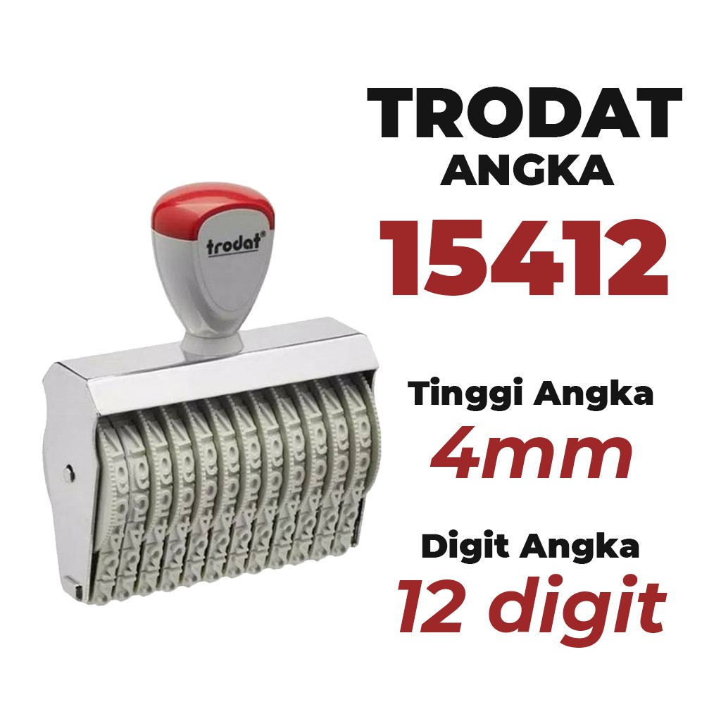 

Stempel Trodat Angka 15412 - 12 Digit 4 mm