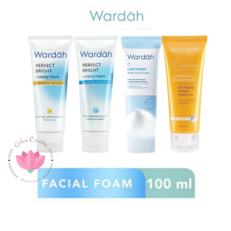 WARDAH Facial Wash 100 ml Sabun Pencuci Muka Facial Foam Wardah 100ml