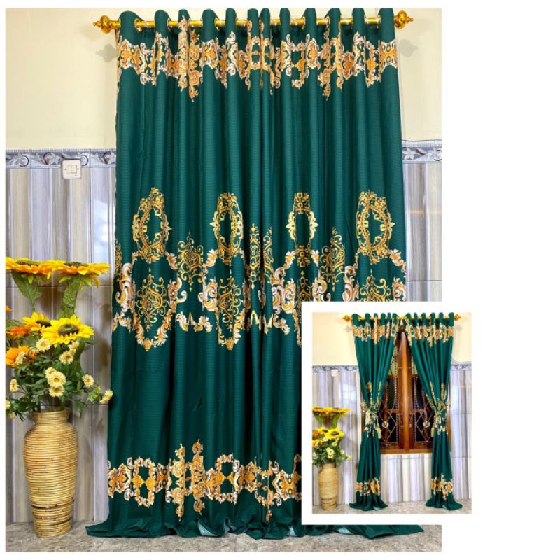 Gorden Pintu Dan Jendela Motif Batik Sultan Best Seller Bahan Katun Halus Ukuran 135x220