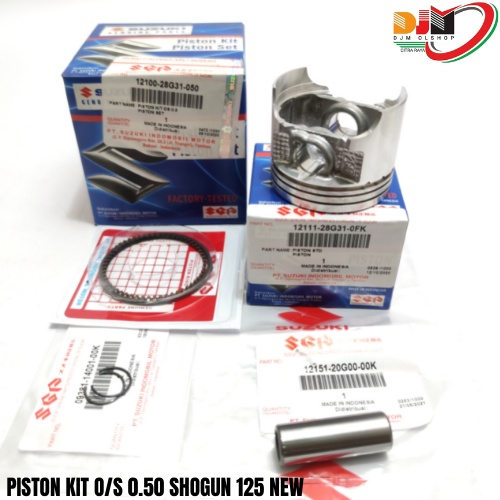 Piston Kit Shogun 125 New Original Suzuki SGP 12100-28G31-0F0-050-100