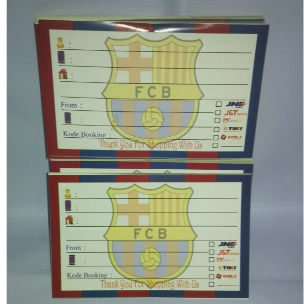 

stiker pengiriman online / stiker pengiriman harga terjangkau / stiker pengiriman motif barcelona