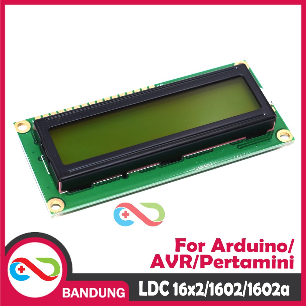 LCD CHARACTER 16X2 1602 5V GREEN HIJAU BACKLIGHT MODULE