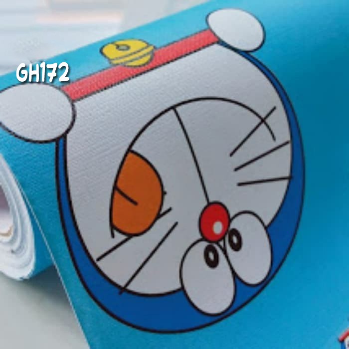 Bayar Di Temopat Paket 3 Roll Wallpaper Stiker Dinding Motif Doraemon/Wallpaper Dinding/Wallpaper