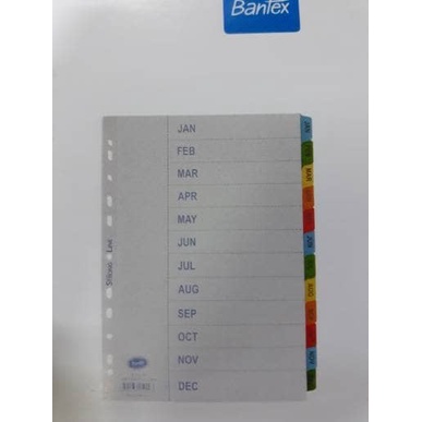 

Hot Sale Divider Bantex 6259 A4 Jan- Des Gilaa!!!