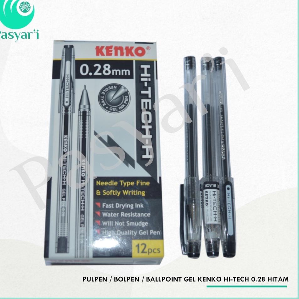 

91 Pulpen / Bolpen / Ballpoint Hi-TECH-H 0.28mm / Gel Pen Hitam / Berrel Fun Color ★↑ Model Baru ^ヘ)