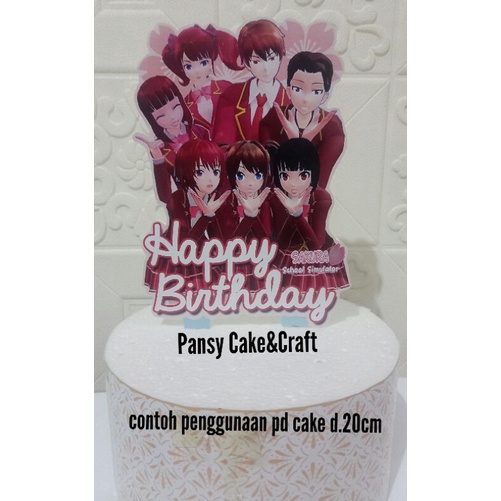 Cake topper Sakura School Simulator mini EKONOMIS