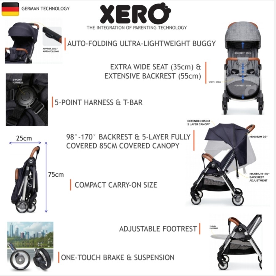 Xero Stroller AutoFold