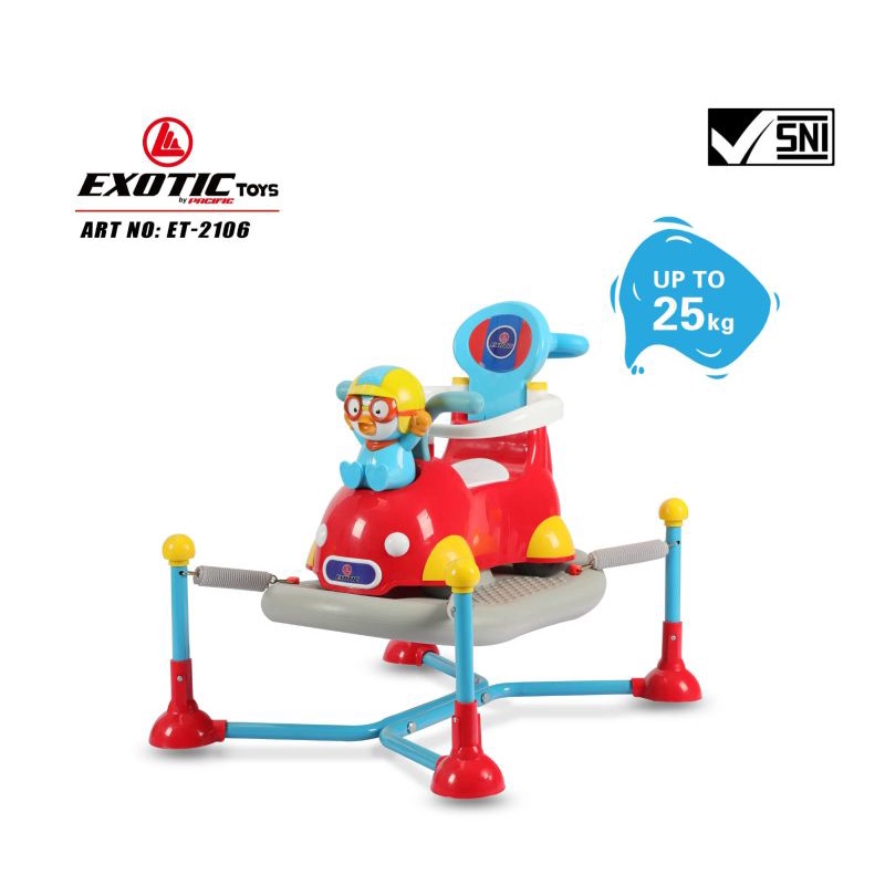 Exotic Multifunction 4in1 Rocking Spring Chair ET-2106 / Mainan Kuda Kudaan Ride On Multifungsi (Tersedia varian warna)