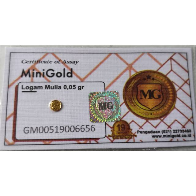 Mini Gold 0 05 Gram Indonesia