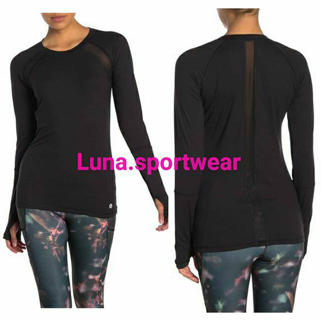 Gottex black line mesh long sleeve shirt