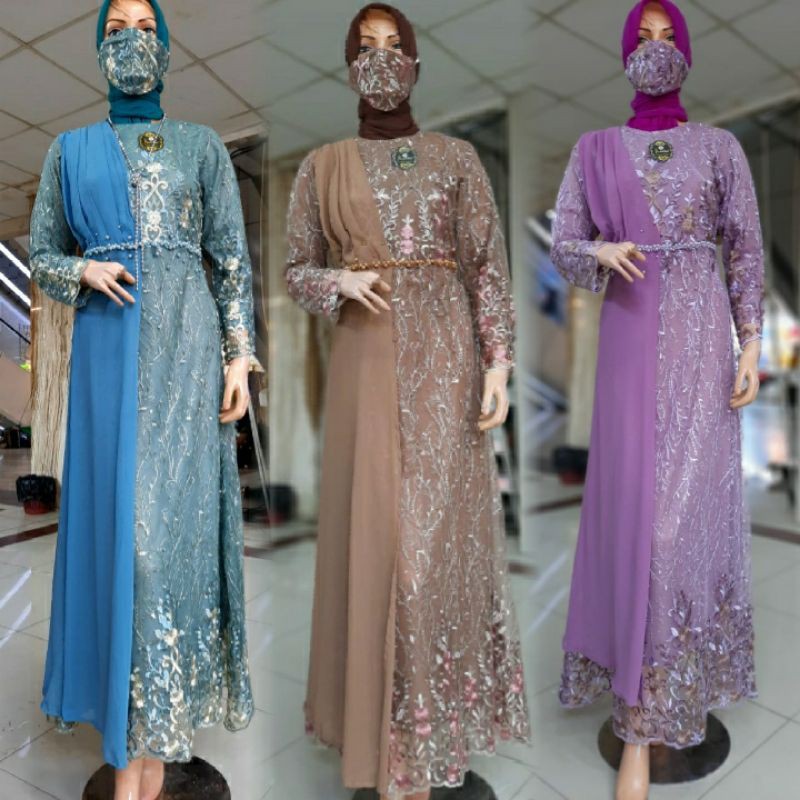 dress payet+selendang//grosir kebaya tanah abang