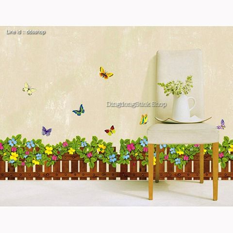 METH JM8262 FENCE N GREEN LEAVES wall sticker 50x70 wallstiker transparanWALLSTIKER STIKER DINDING A