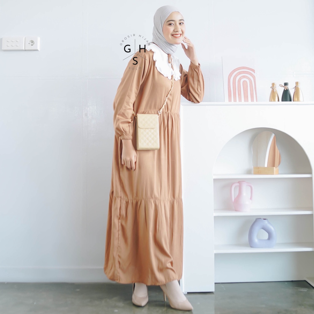 (MGA) GAMIS RISOLLA OVERSIZE REMPEL MAXY DAILY  DRESS RAYON UNIQLO