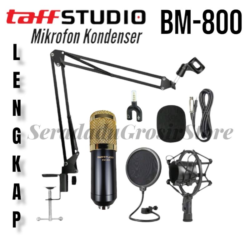Paket Mikrofon Kondenser BM800 Taffstudio