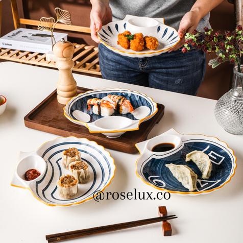 Piring dumpling kerang piring keramik piring unik piring keramik murah piring lucu design korea jepa