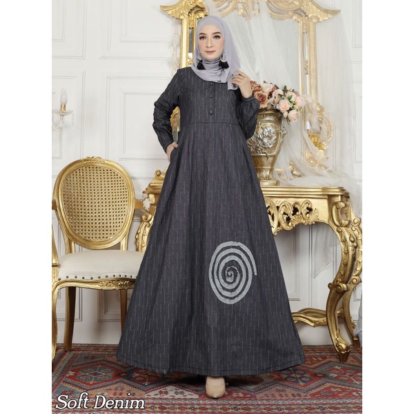 Gamis Kacio Soft Denim Premium