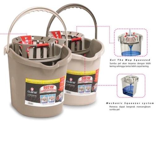 ✦ Ember Pel Powerpel Mop Bucket 13 Ltr 3111 Claris ❆