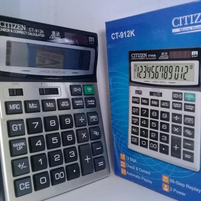 

Mq1Code KALKULATOR CITIZEN CT-912K CALCULATOR baterai aa mudah 12 digit cek ulang dengan KUALITAS 91