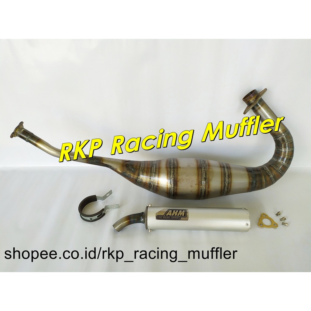 Knalpot racing AHM plat for Kawasaki Ninja 150 R / RR / SS