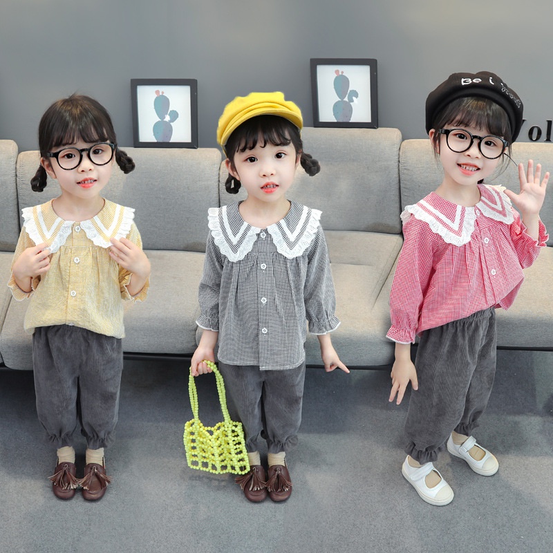 CG SSP61-Setelan Anak Perempuan Korea Fashion 2in1 TRIANGLE