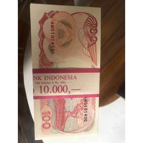 Uang Rp 100 tahun 1992 ASLI