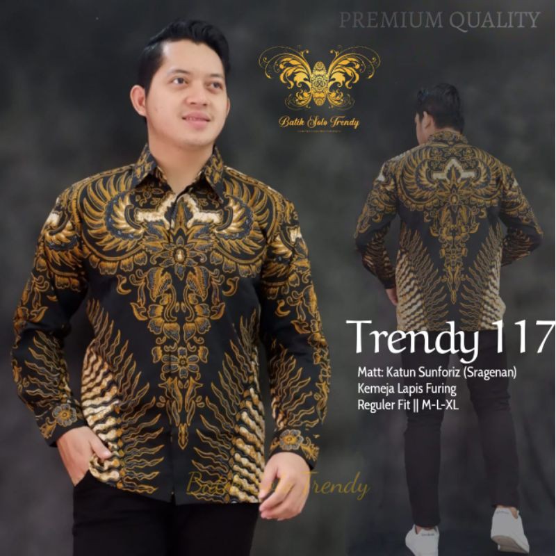 TRENDY 117 ( FULL FURING )KEMEJA/BAJU BATIK PRIA MURAH PANJANG