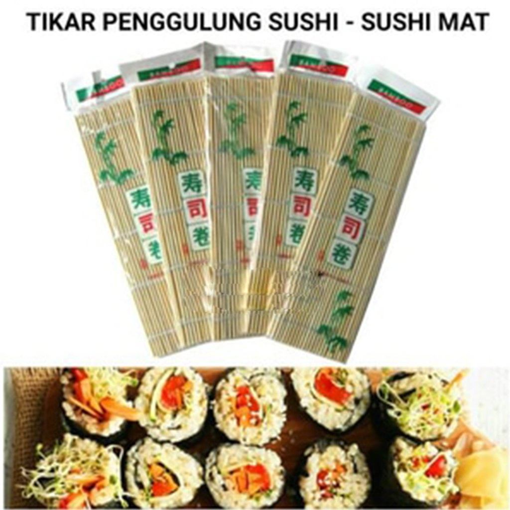 Bamboo Sushi Mat Roller Tikar Bambu Penggulung Sushi Cetakan Sushi Maker