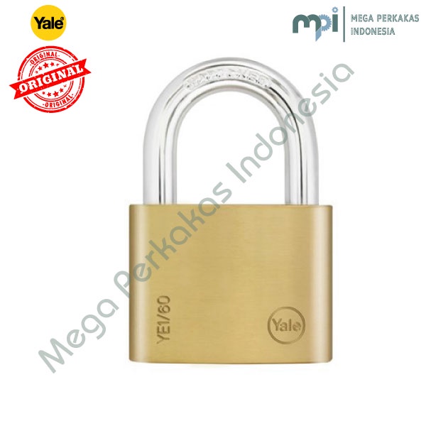 GEMBOK PADLOCK YALE YE1 60 132 Brass Padlock Essential Series
