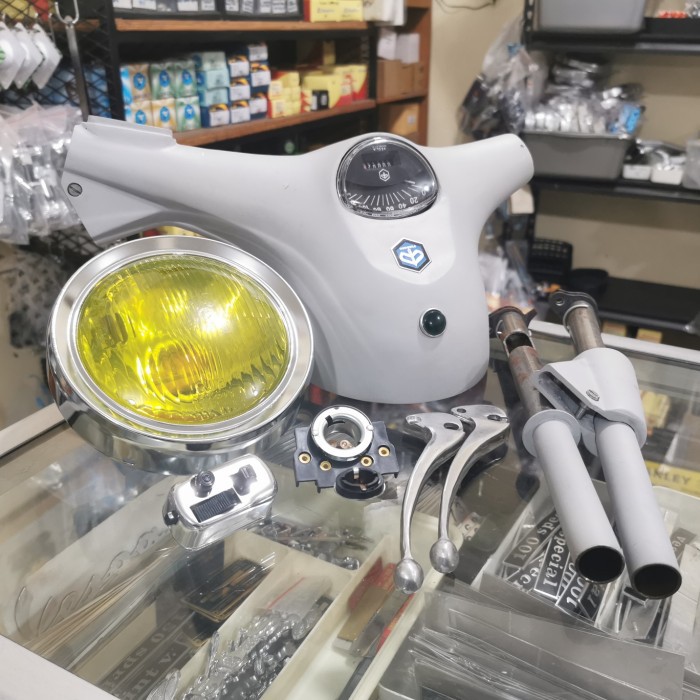 Stang kepala headlamp smoke speedo saklar vespa sprint bagol veloce