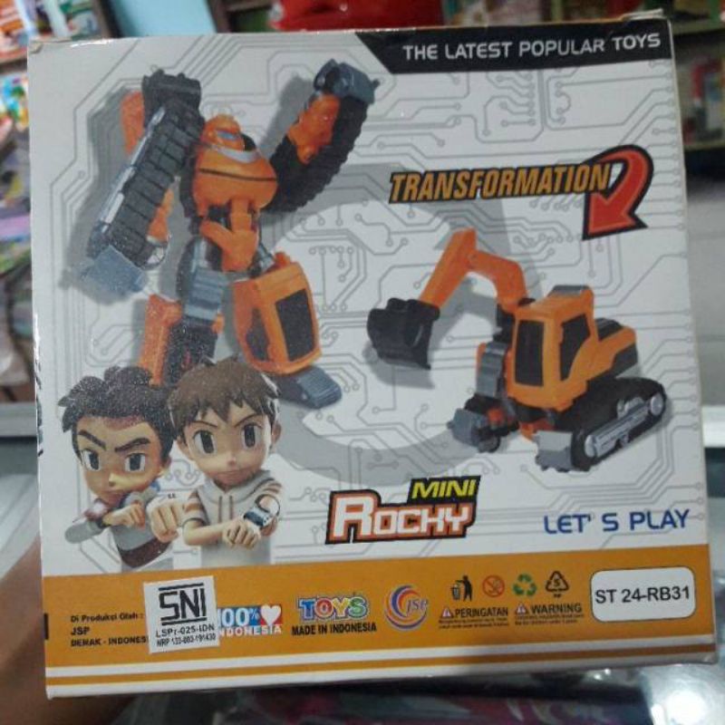 ST24 - RB31 Mainan Robot Tobot 2 Deformation Excavator Garuk Kemasan Dus ST24-RB31