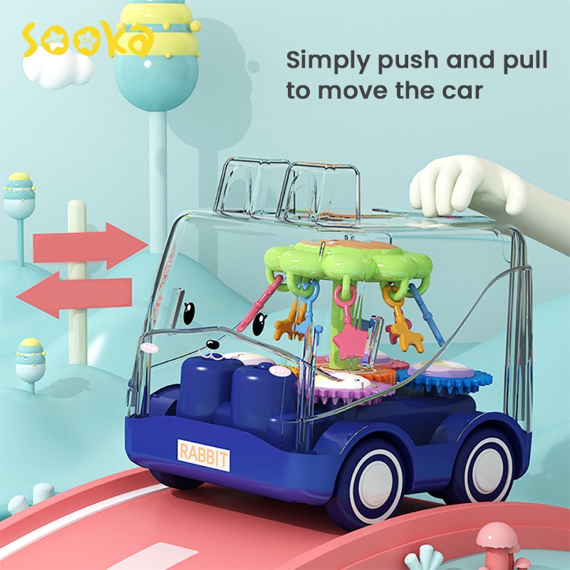 Sooka Mainan Mobil-Mobilan Bayi Unik,Lucu dan Tahan lama(Durable) - Bus Tahan Banting Merry Go Arround/Baby Car toys Crush Resistant SK-GCA1078