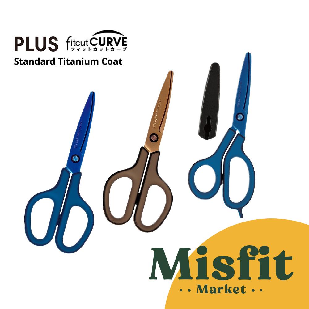 

PLUS Fit Cut Curve Standard Titanium Coat Scissors Gunting Anti Lengket Fitcut