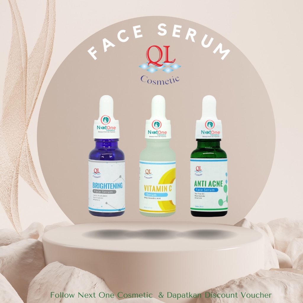NEXT ⏩ QL FACE SERUM | SERUM PEMUTIH WAJAH MENCERAHKAN | BRIGHTENING | VITAMIN C | ANTI ACNE ANTI JE