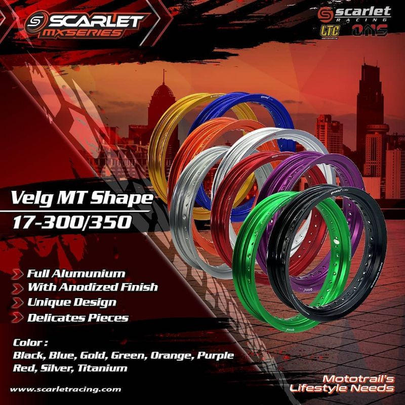 VELG ALOY SECARLET RACING